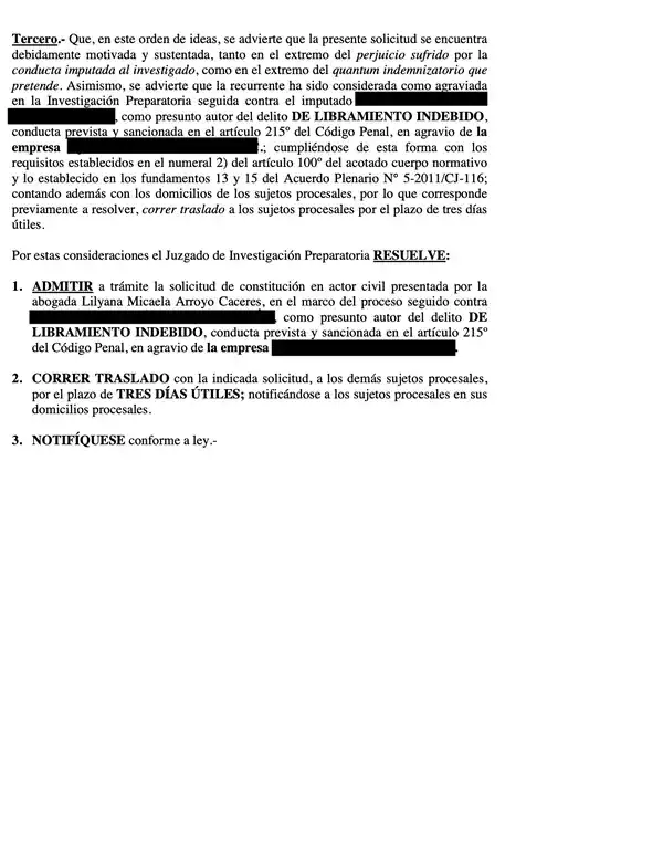 Página 2 del documento - Resolución UNO