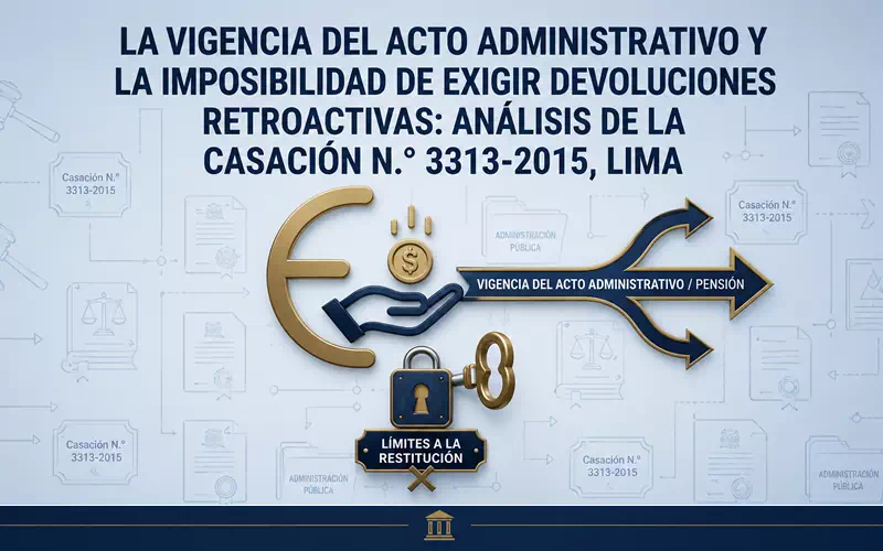 La vigencia del acto administrativo y la imposibilidad de exigir devoluciones retroactivas: análisis de la Casación N.° 3313-2015, Lima