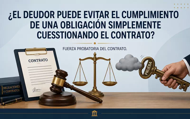 ¿El deudor puede evitar el cumplimiento de una obligación simplemente cuestionando el contrato?