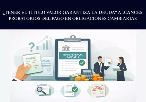 ¿Tener el título valor garantiza la deuda? Alcances probatorios del pago en obligaciones cambiarias