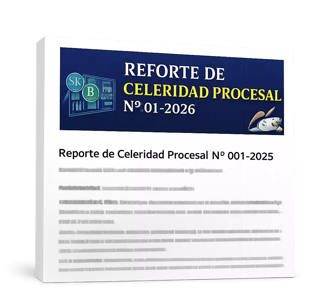 Vista previa del Reporte de Celeridad Procesal N° 001-2026